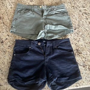 Set of 2 shorts, one from Aeropostale and one from H&M